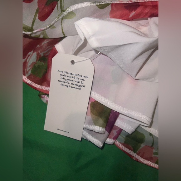 NWT Abercrombie & Fitch Floral Pink and Green Dress size XXLP - Picture 9 of 9